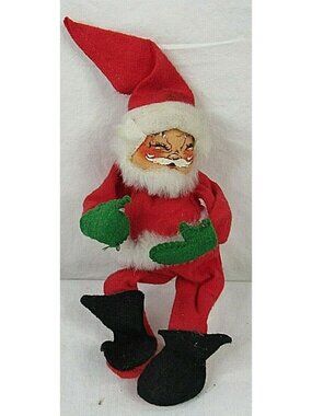 Vintage Christmas Annalee Santa Claus Doll 10" Red Outfit missing tag
